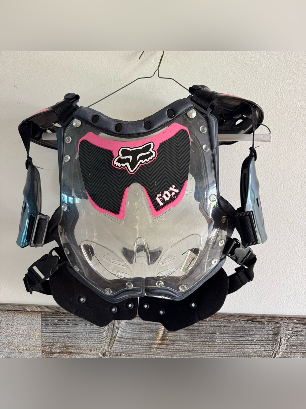 Fox Racing Youth Size Large Pink Motocross Chest Protector Roost Deflector